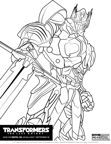 10 Best Transformers The Last Knight Coloring Pages