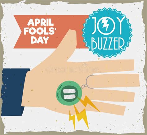 Traditional Joy Buzzer for April Fools Pranks, Vector Illustration Stock Vector - Illustration ...