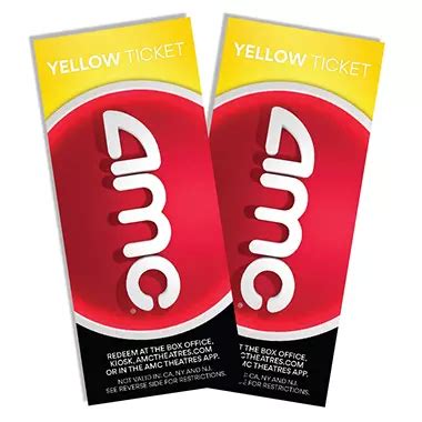 AMC - 2 Yellow Tickets - Sam's Club