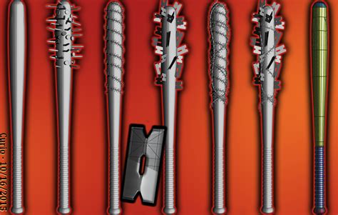 3D Baseball bat weapon variations by CurioFawkstrawt on DeviantArt