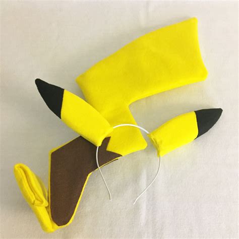 Pikachu Ears and stand-up Tail Pikachu cosplay Pikachu ears | Etsy