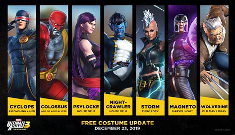 Nintendo’s Marvel Ultimate Alliance 3 updates 7 free DLC X-Men characters' skins/costumes ...