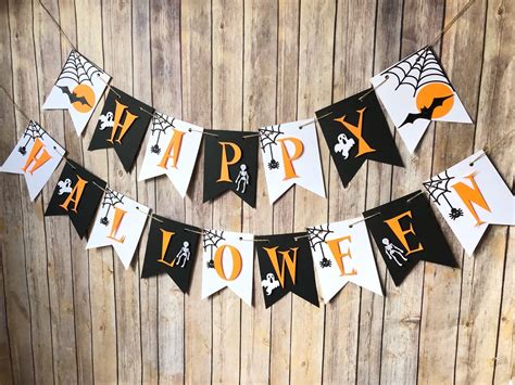 Happy Halloween Banner Halloween Banner October Fall - Etsy