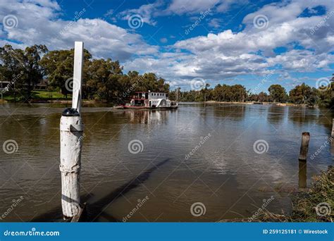 Cruise Boat on Murray River in Mildura, Victoria, Australia Stock Image - Image of victoria ...