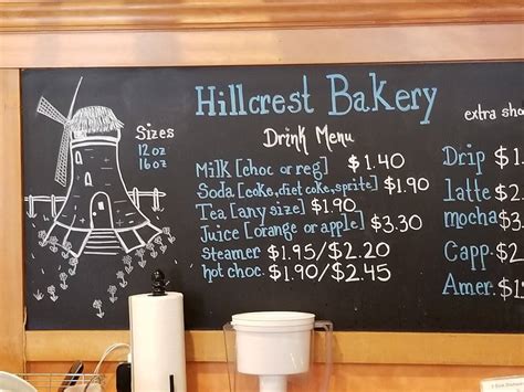 Menu at Hillcrest Bakery, Bothell