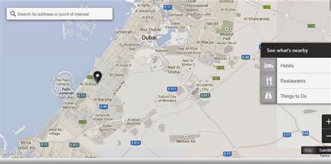 UAE Dubai Metro City Streets Hotels Airport Travel Map Info: Mall of the Emirates Dubai Location ...