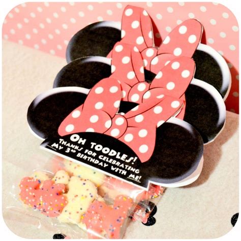 Minnie Mouse Birthday Party Favors Bag Toppers Printable