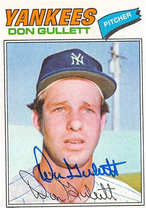 Don Gullett autographed baseball card (New York Yankees) 1977 Topps ...