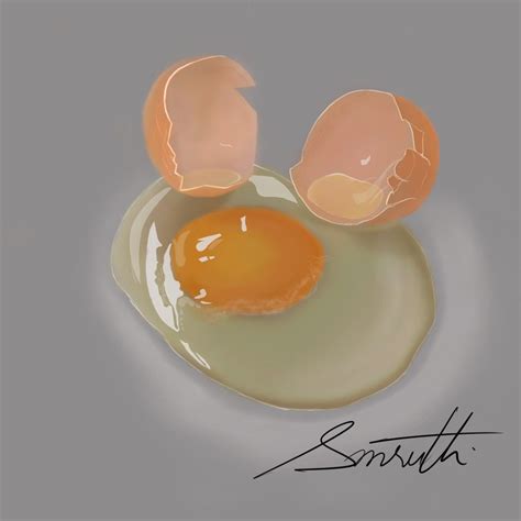 Realistic drawing - EGG & yolk | Digital painting, Realistic drawings ...