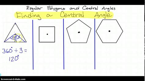 Regular Polygons and Central Angles - YouTube