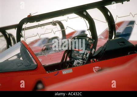 Open cockpit of RAF Red Arrows BAE Hawk aircraft Stock Photo: 4906837 ...