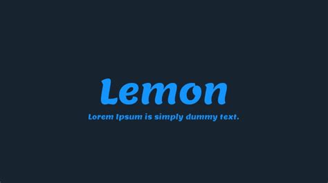 Lemon Font Family : Download Free for Desktop & Webfont