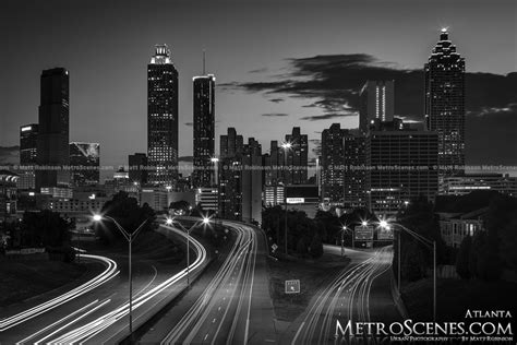 Atlanta Skyline Black and White - MetroScenes.com - Black and White City Skylines - City Skyline ...