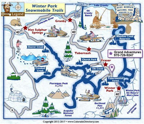 Map Of Winter Park Colorado | Hiking In Map