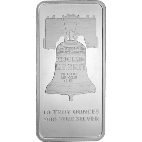 SilverTowne Mint - 10 oz SD Bullion Proclaim Liberty Silver Bar - Walmart.com - Walmart.com