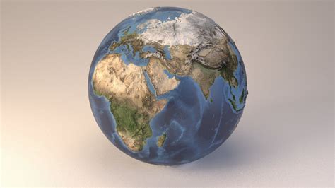 Earth globe embossed 3D model | CGTrader