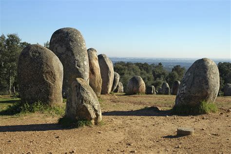 The Cromlech of the Almendres is a megalithic complex, in Evora ...