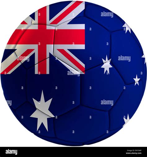 Football ball with Australian flag isolated on white background Stock ...