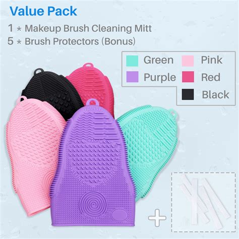 Kalevel Makeup Brush Cleaning Mat Silicone Cosmetic Glove Brush Cleaner ...