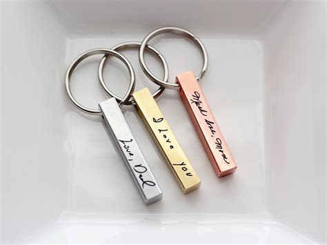 Custom Handwriting Keychain Custom Engraved Key chain