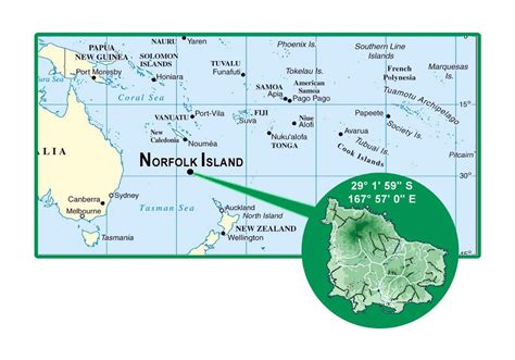 Detailed location map of Norfolk Island | Norfolk Island | Oceania ...