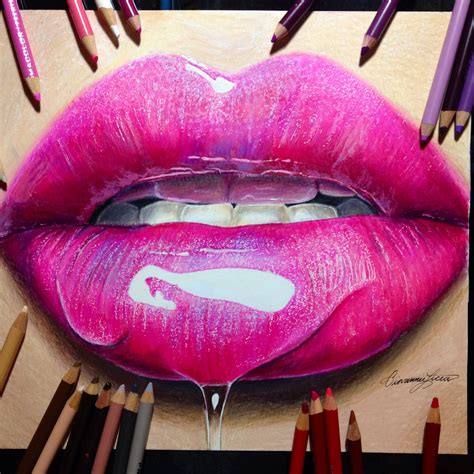 Drawing Realistic Glossy Lips - Slaylebrity