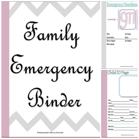 Emergency Binder Printables