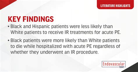 Disparities in IR Care for Pulmonary Embolism - Endovascular Today