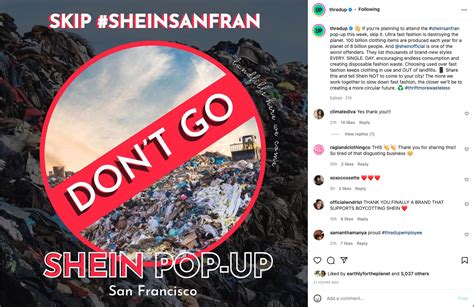 ThredUp is telling customers to boycott a Shein pop-up