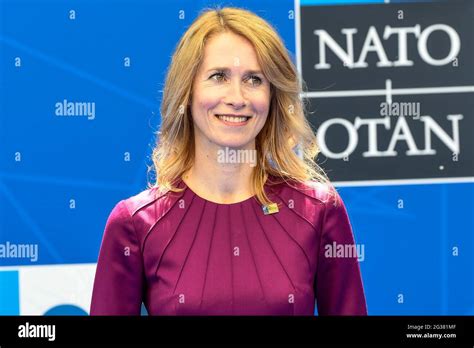 Estonia – Prime Minister Kaja Kallas during NATO SUMMIT 2021 in Brussels, Belgium. (Photo by ...