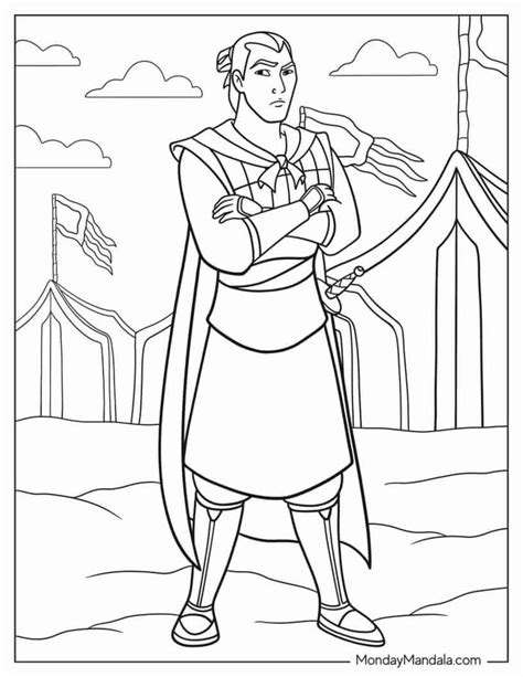 24 Mulan Coloring Pages (Free PDF Printables) | Coloring pages, Mulan ...