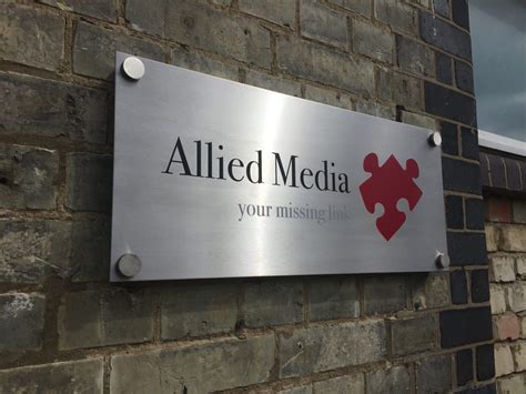 Anodised Stainless Steel Sign - Action Signs