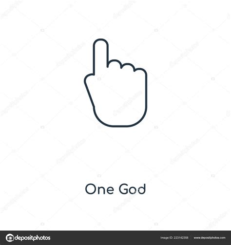 One God Icon Trendy Design Style One God Icon Isolated — Stock Vector ...