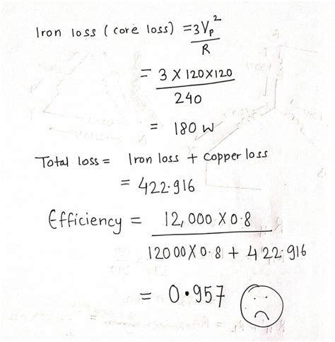 3 phase transformer efficiency calculation - Electrical Engineering ...