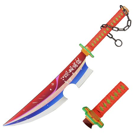 Buy Cragcliff Wooden Cosplay Anime Swords, Uzui Tengen Samurai Sword, The Special Knife of Demon ...