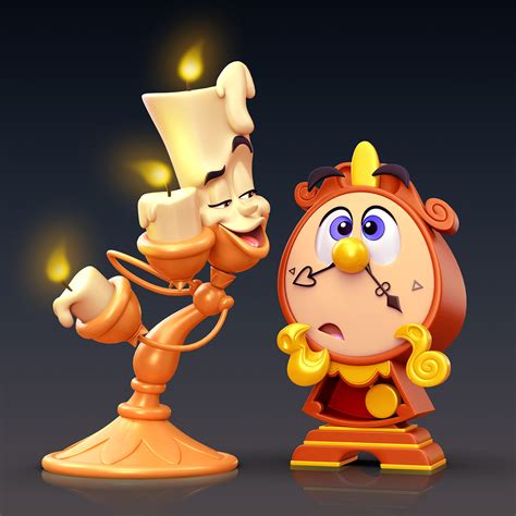 ArtStation - Lumiere and Cogsworth ( beauty and the beast )