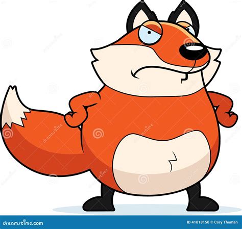 Cartoon Fox Angry stock vector. Illustration of vector - 41818150