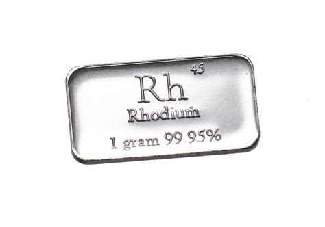 Rhodium .9995 1 Gram Bar — Luciteria