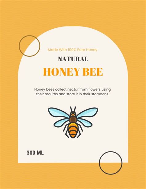 Poster Honey Bee Natural Template - Venngage