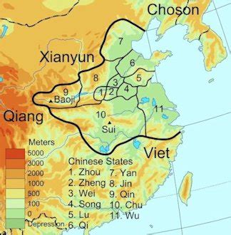 Eastern Zhou Dynasty Map