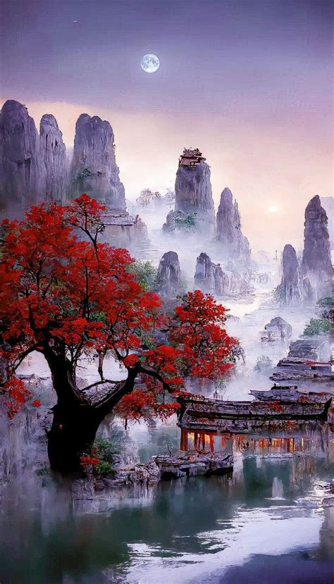 Pin by DRTOMAS on Fondo de pantalla snoopy | Chinese landscape painting, Fantasy landscape ...