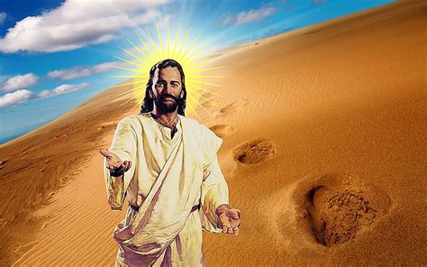 In the desert with JESUS, christ, jesus, desert, religion, god, HD wallpaper | Peakpx