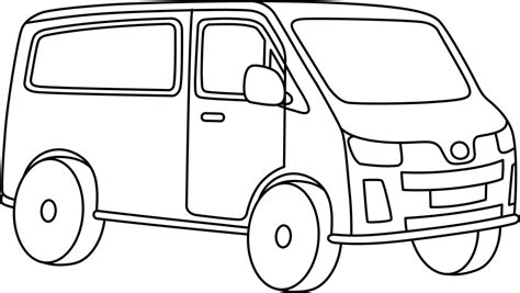 Van Vehicle Coloring Page for Kids 10002681 Vector Art at Vecteezy