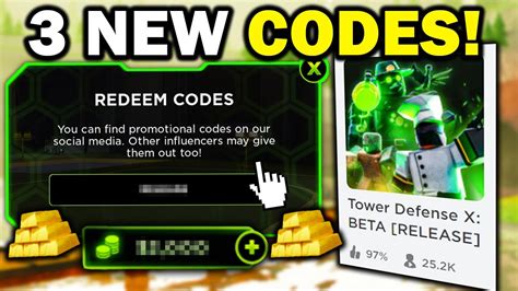 3 NEW CODES & UPDATE!! | Tower Defense X Roblox - YouTube