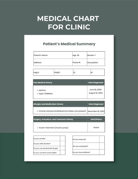 Medical Chart For Clinic - Illustrator, PDF | Template.net