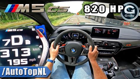 820HP BMW M5 CS G-Power *INSANE* on AUTOBAHN by AutoTopNL - YouTube