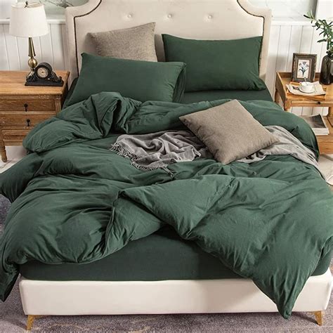 Amazon.com: green bedding sets queen