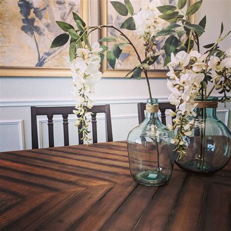 Gorgeous Magnolia Trestle table and art for this dining deco project. I ...