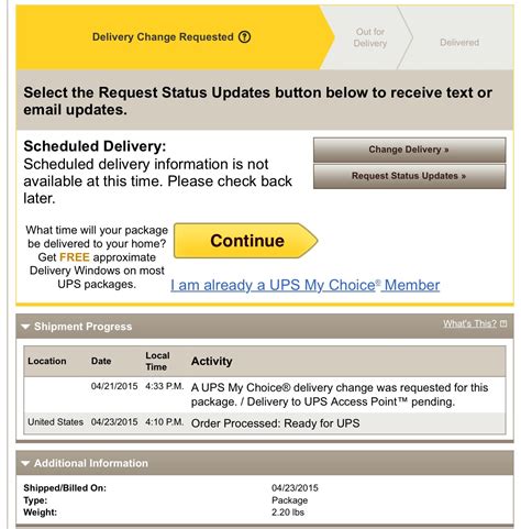 UPS Delivery Change Request (Hold For Pickup) | MacRumors Forums