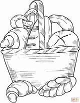 Basket With Bakery coloring Page  Free Printable Coloring Pages sketch template
